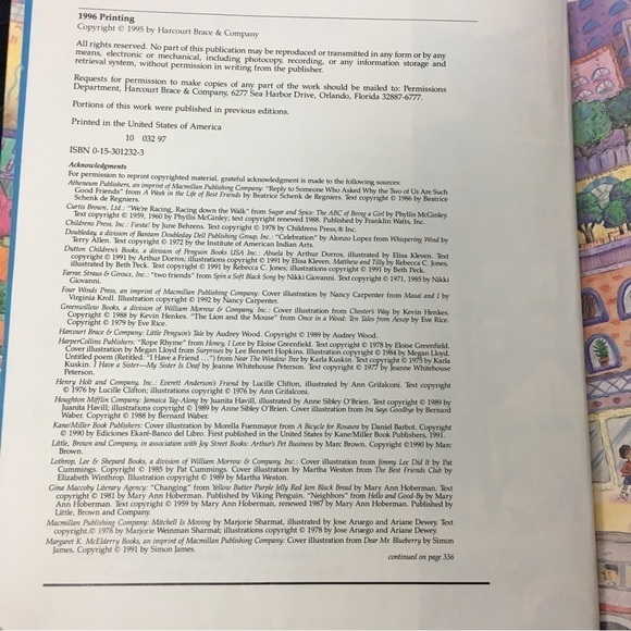 VINTAGE 1996 Book Treasury of Literature Sidewalks Sing Homeschooling Classroom - Picture 4 of 16